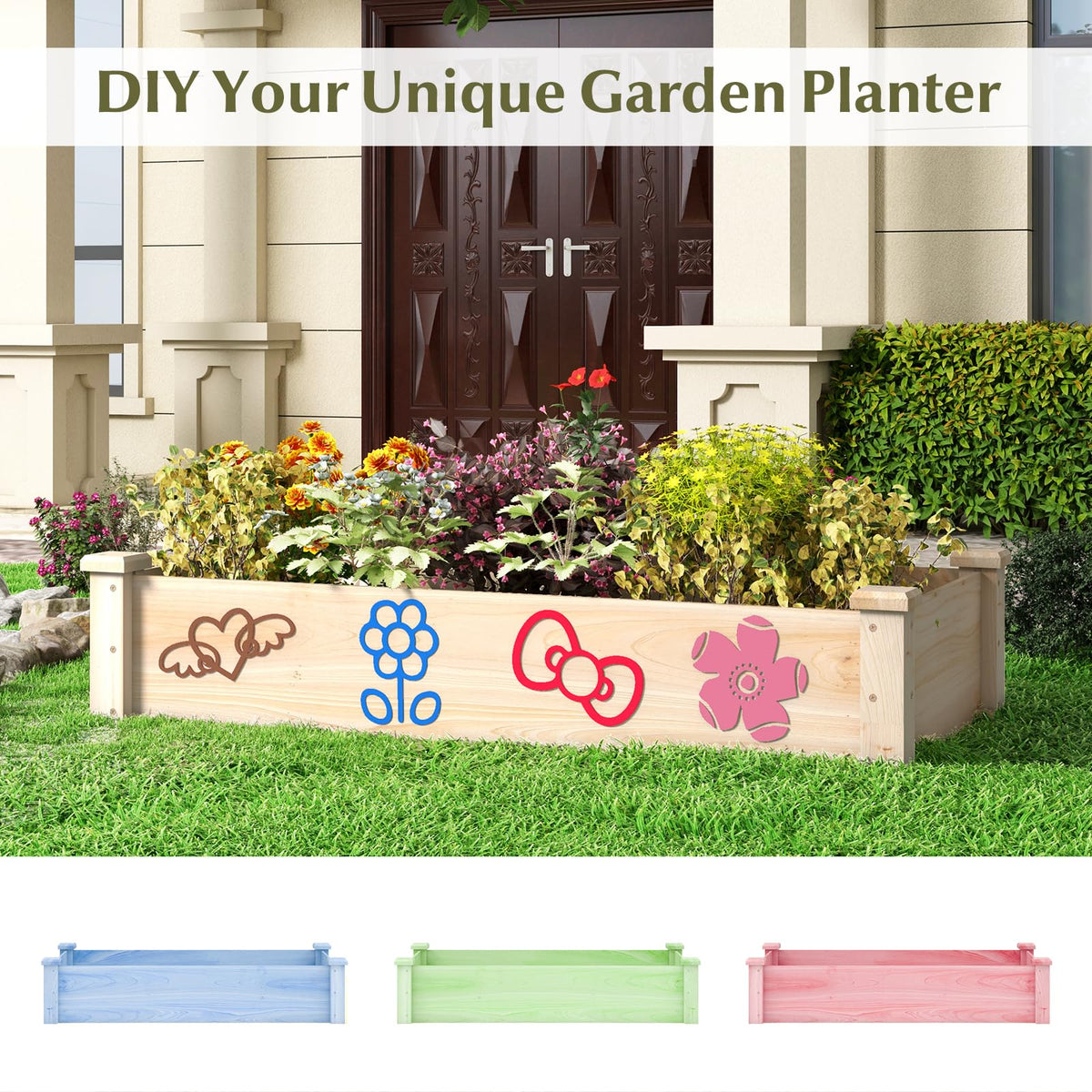 Lucktree Wooden Raised Garden Bed