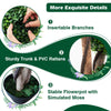 Lucktree 3ft Artificial Boxwood Topiary Ball Tree, Faux Potted Plants with Solid Wood Trunks