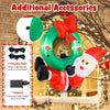 Lucktree Christmas Inflatables, 4FT Blow up Santa Claus w/LED Lights & Christmas Wreath