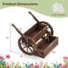 Lucktree Wooden Wagon Planter Box with Wheels