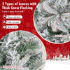 Lucktree 7 FT Half Snow Flocked Christmas Tree with 240 Warm White & Multicolored LED Lights