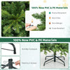Lucktree Pre-Lit Artificial Christmas Tree, Hinged Xmas Tree with Warm-White & Multi-Color LED Lights