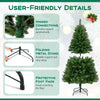 Lucktree Pre-Lit Artificial Christmas Tree with 7 Lighting Modes & Folding Metal Stand
