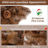 Lucktree 6 FT Pre-Lit Chocolate-Color Xmas Tree with 493 Pine Needles & PVC Tips
