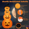 Lucktree 8 FT Halloween Inflatable Pumpkin, 4 Pumpkins Stack Halloween Decorations