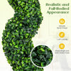 Lucktree 4FT Pre-Lit Artificial Spiral Boxwood Topiary Tree w/ 100 LED Lights, Nursery Pot, Indoor Outdoor Home Front Porch Holiday Decoration