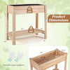Lucktree Wood Raised Garden Bed w/Lower Shelf