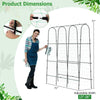 Lucktree Garden Arched Trellis for Climbing Plants, 71” x 71” U-Shaped Tall Cucumber Trellis for Raised Garden Bed