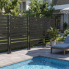 Lucktree 37" W x 61" H Outdoor Privacy Fence Screen with Ground Stakes & Base Feet (1/2)