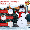 Lucktree 6 FT Lighted Christmas Snowman, Outdoor Pop-up Snowman Figure w/200 Lights
