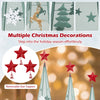 Lucktree Set of 3 Tower Shaped Christmas Trees (3ft/3.5ft/4ft), Artificial Xmas Metal Trees with Removable Star Toppers & Reindeer