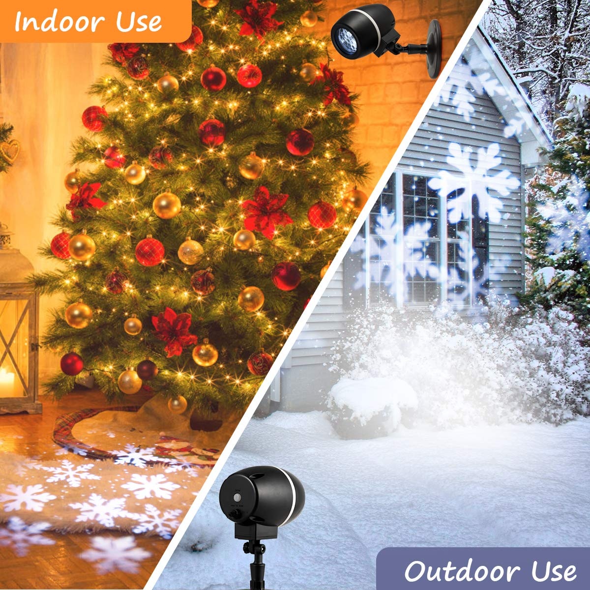 Lucktree Christmas Snowflake LED Projector Lights