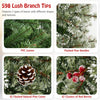 Lucktree 6ft / 7.5ft / 9ft Pre-Lit Artificial Christmas Tree with 360° Quick Power Connector