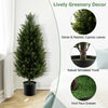 3FT Artificial Topiary Cedar Tree Faux Potted Plants Artificial Cypress Tree