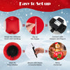 Lucktree 7 Ft Christmas Inflatable, Blow up Pre-Lit Gingerbread Man in Mug with Gift Boxes & Candy Cane