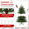 Lucktree 5ft / 6ft / 7ft Pre-Lit Artificial Christmas Tree with Lush PVC & PE Tips Warm White LED Lights