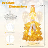 Lucktree 5.2 FT Lighted Angel with Christmas Tree Skirt