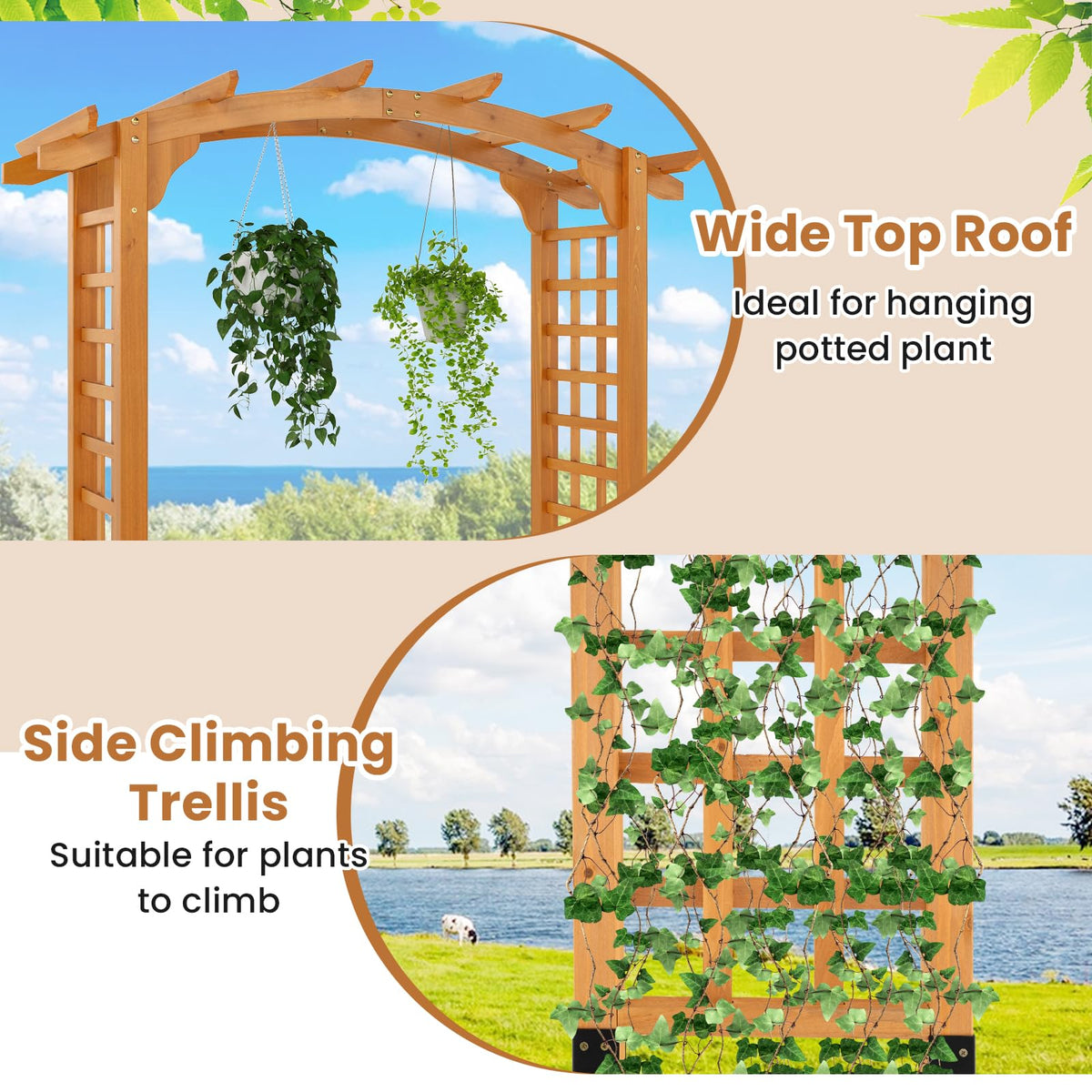 Lucktree Wooden Wedding Arch for Ceremony Party