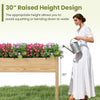 Lucktree 47"x23"x30"  Elevated Wood Planter Box with Liner