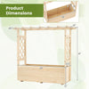Lucktree Raised Garden Bed with Sided Trellis and Hanging Roof