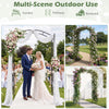 Lucktree Metal Garden Arbor | 7.5 FT Heavy Duty Arch Trellis for Climbing Plants