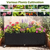 Lucktree 38"x12"x14" Wicker Raised Garden Bed w/Wheels (1/2)