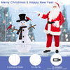 4.2 FT Lighted Christmas Snowman with Redbirds - Lucktree