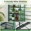 Lucktree Mini Greenhouse Portable Plant Grow House with 5 Tier Shelves