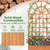 Lucktree Wooden Raised Garden Bed with Trellis 71" Outdoor Planter Box Privacy Screen