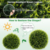 Lucktree 2 PCS 22 Inch Artificial Cedar Topiary Ball, Round Faux Cypress Balls Outdoor, Fake Plant Sphere