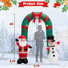 Lucktree 8 FT Christmas Inflatable Archway w/ Santa Claus & Snowman