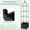 Lucktree Raised Garden Bed with Tomato Cages, Obelisk & Bird Top