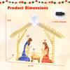 Lucktree 4.7 FT Christmas Lighted Nativity Scene Set