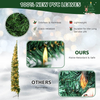 Lucktree 7ft Prelit Half-Shape Christmas Tree, Space-Saving Slender Artificial Xmas Tree with 150 LED Lights - LucktreeUS