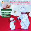 Lucktree 2-Piece Lighted Polar Bear Christmas Decorations
