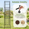 Lucktree 86'' Heavy Duty Steel Pergola Arch with Ground Stakes for Climbing Plants
