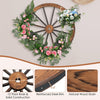 Lucktree 30-Inch Wagon Wheels 4 Pieces, Decorative Wooden Wheels