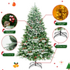 Lucktree 6.5FT Snow Flocked Christmas Tree - LucktreeUS