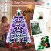 Lucktree 3 FT Pre-Lit Fiber Optic Christmas Tree with Slow-Flashing Multicolored Optical Fibers