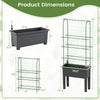 Lucktree Raised Garden Bed with Legs and Trellis for Climbing Plants