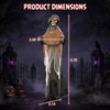 Lucktree 5.7 FT Life-Size Animated Halloween Skeleton Reaper with Chain