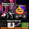 Lucktree 9 FT Halloween Inflatable Outdoor Decoration, Blow up Grim Reaper Driving Pumpkin Carriage