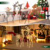 Lucktree 2 Pieces Lighted Christmas Reindeer Family Set with 230 LED Lights