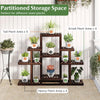 Lucktree Plant Stand Indoor & Outdoor 6 Tier Wood Flower Pot Stand for Multiple Plants