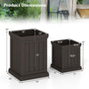 Lucktree 19" Large & 13” Small Flower Pots with Drainage Holes & Nesting Design
