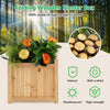 Lucktree 15” Planter Raised Garden Bed - Wooden Planting Box, Outdoor Folding Square Planter