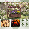 Lucktree Wooden Wagon Planter Box for Patio Garden Balcony