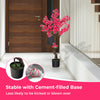 Lucktree 41” Artificial Plum Blossom Tree, Fake Floral Plant with 92 Flowers & Realistic Trunk in Plastic Nursery Pot