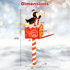 Lucktree 4.8 FT Christmas Lighted Penguin on Mailbox