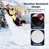 Lucktree 4 FT Lighted Christmas Penguin Slide Scene Decoration